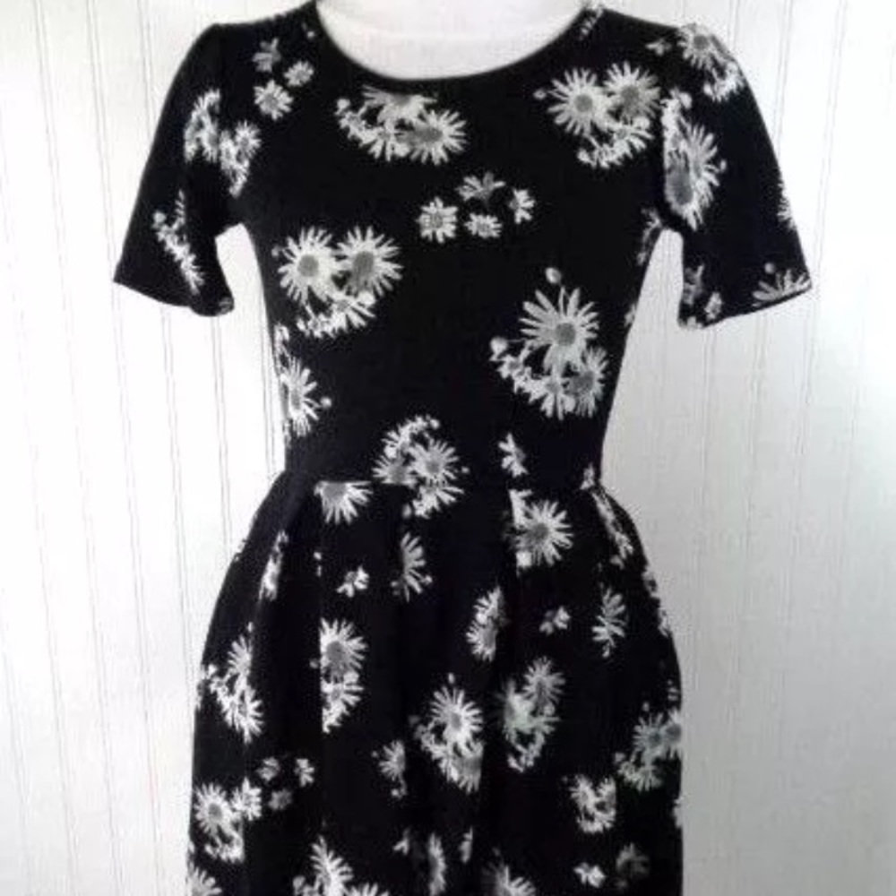 LuLaRoe Floral Daisy Dress Short Sleeve XS