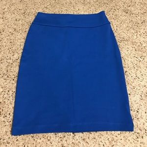 Blue pencil skirt