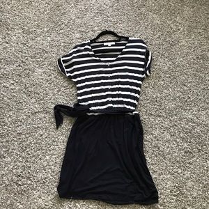 Navy & White Loft Dress Size XS
