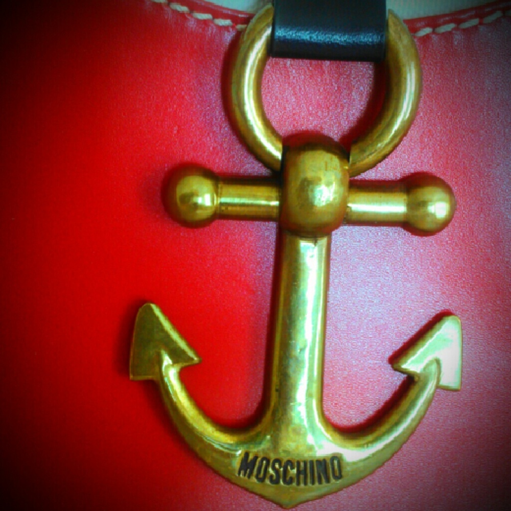 SOLD-Moschino Nautical Red, White and Blue Handbag - Picture 1 of 4