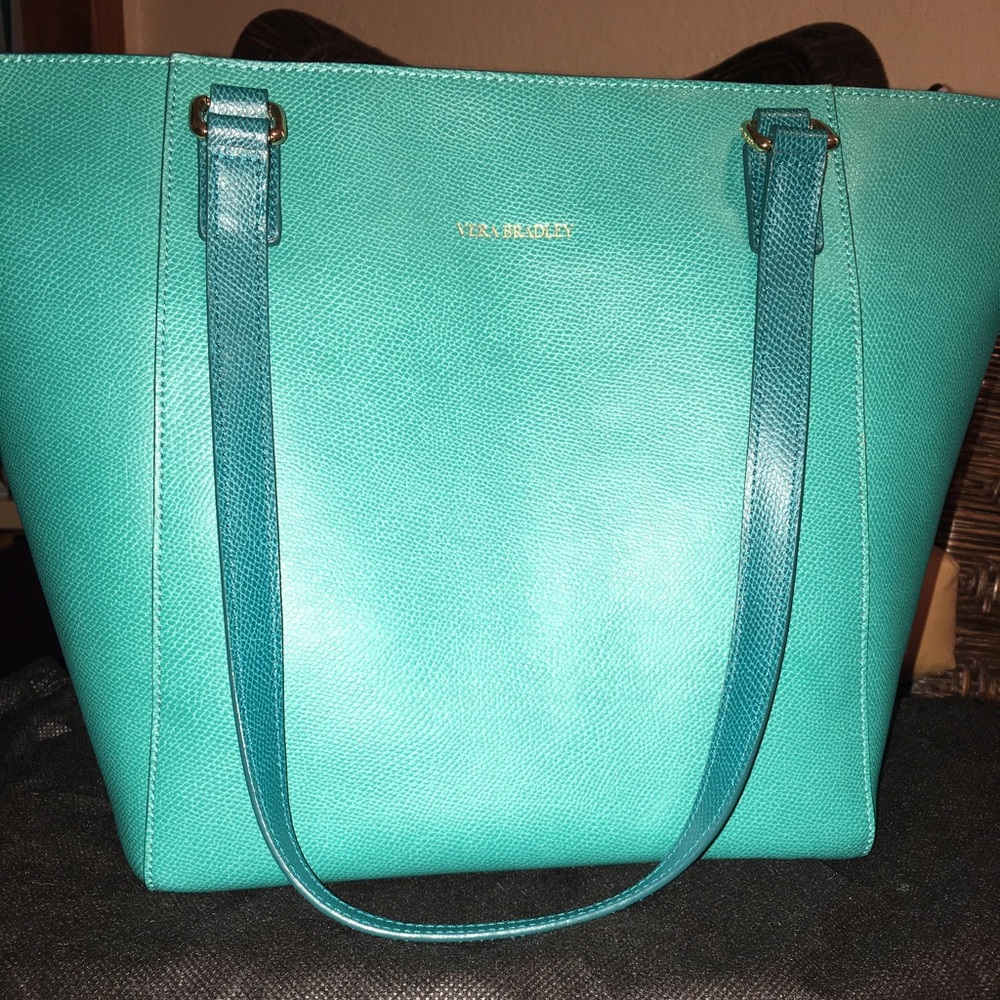 Vera Bradley small Ella tote in Turquoise.