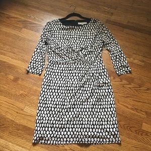 LOFT Black & Cream Dress