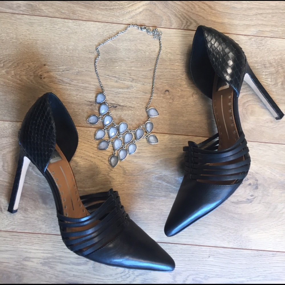 Dolce Vida Black Leather Heels