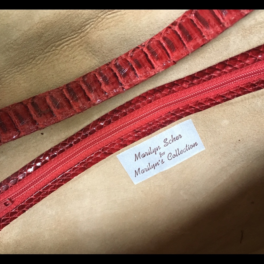 Marilyn Scher snakeSkin Purse Vintage Genuine - Picture 2 of 5