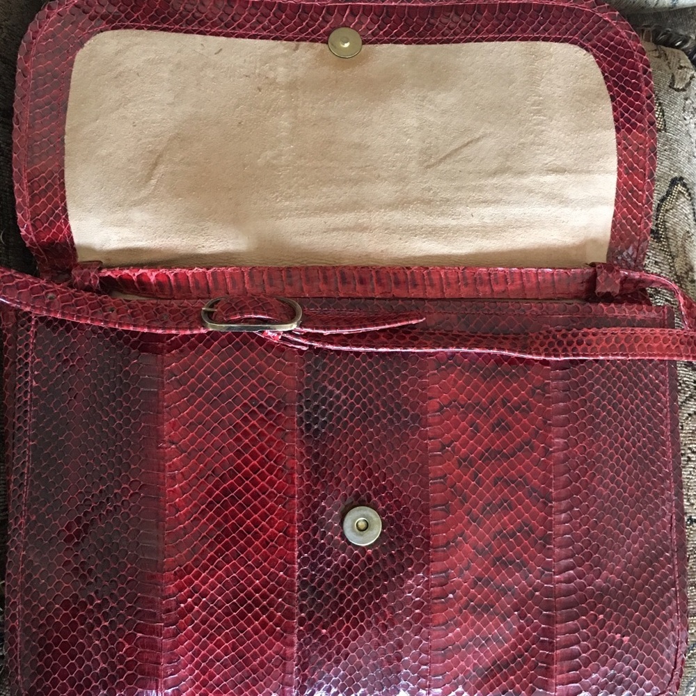 Marilyn Scher snakeSkin Purse Vintage Genuine - Picture 3 of 5