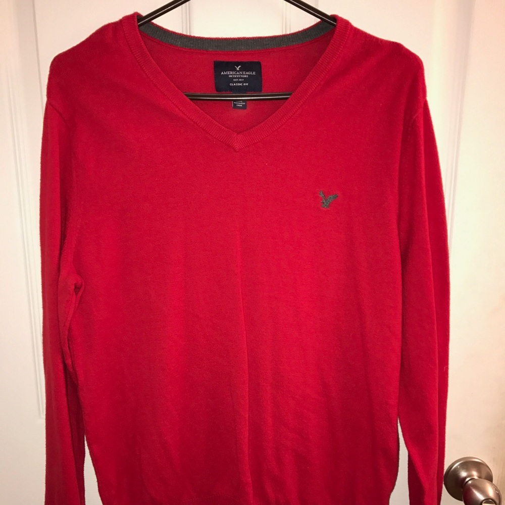 Red American eagle sweater