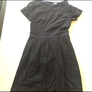 Lace navy dress