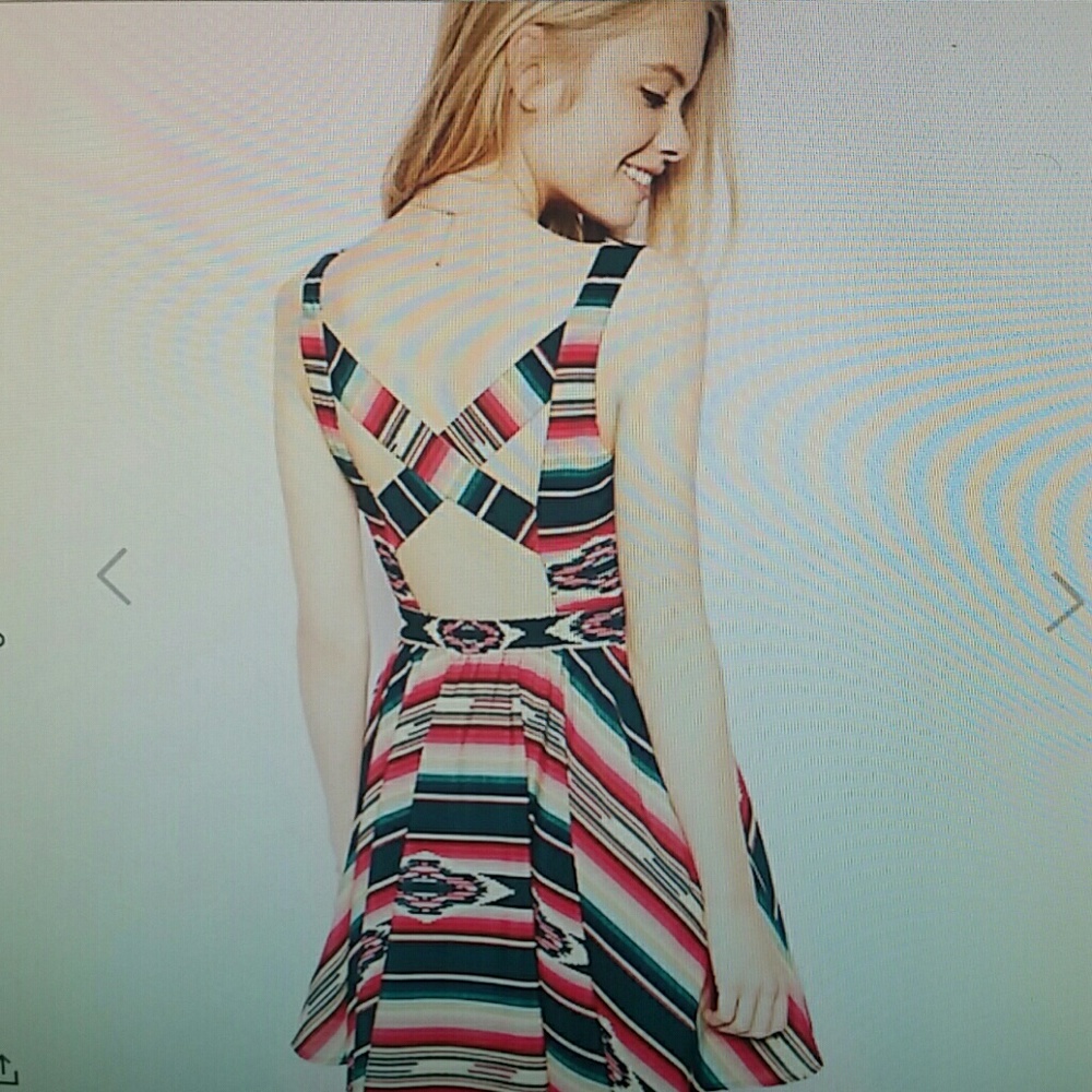 ASOS Sundress In Geo-Tribal Print with Cross Back