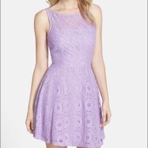 BB Dakota Purple Lace Short Summer Dress