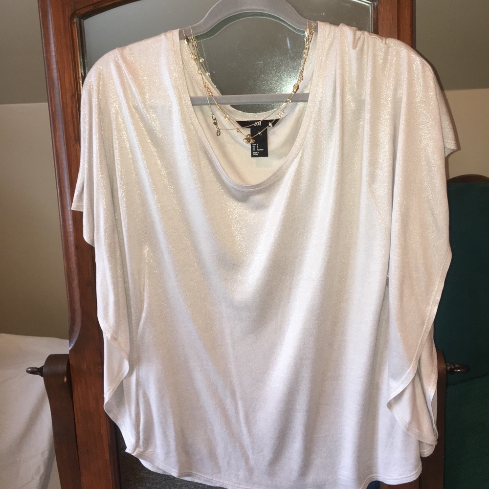 Shimmery Cream Blouse