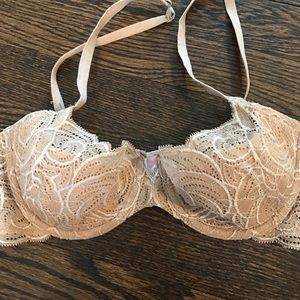 Victoria's Secret Tan Lace Bra