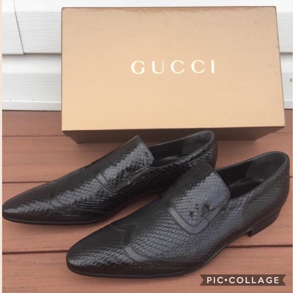 Gucci Other - New Gucci Snakeskin Dress Shoes Black