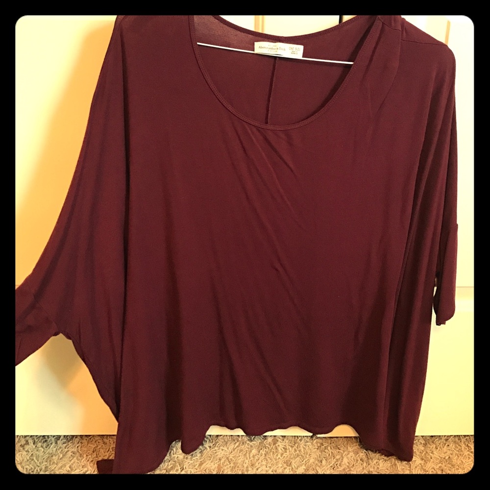 Oversized comfortable maroon shirt from A&F