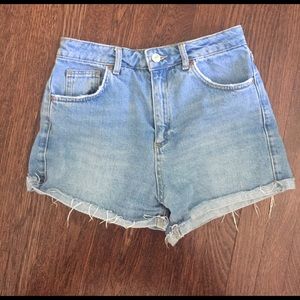 High Waisted TOPSHOP MOTO jean shorts