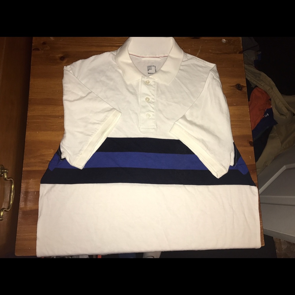 Jcpennys button tee shirt.