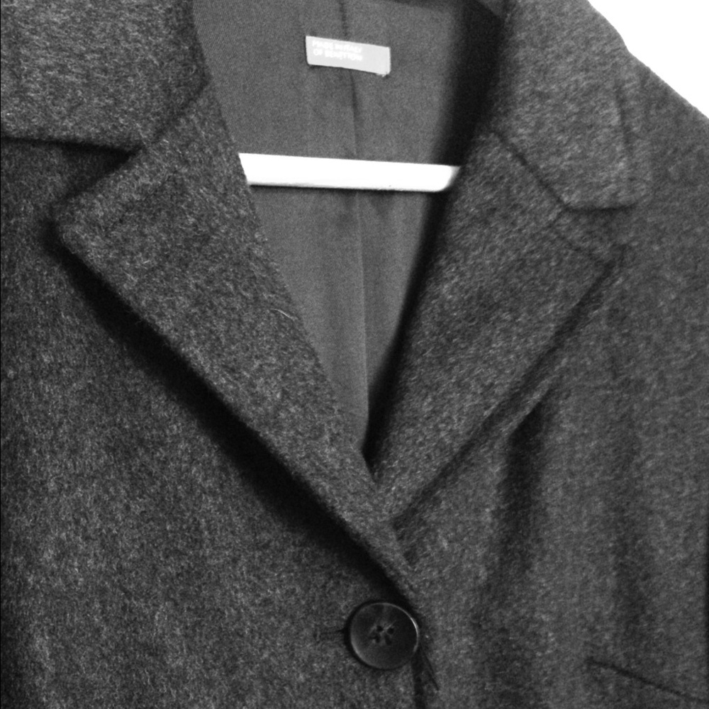 United Colors of Benetton Charcoal Wool Coat
