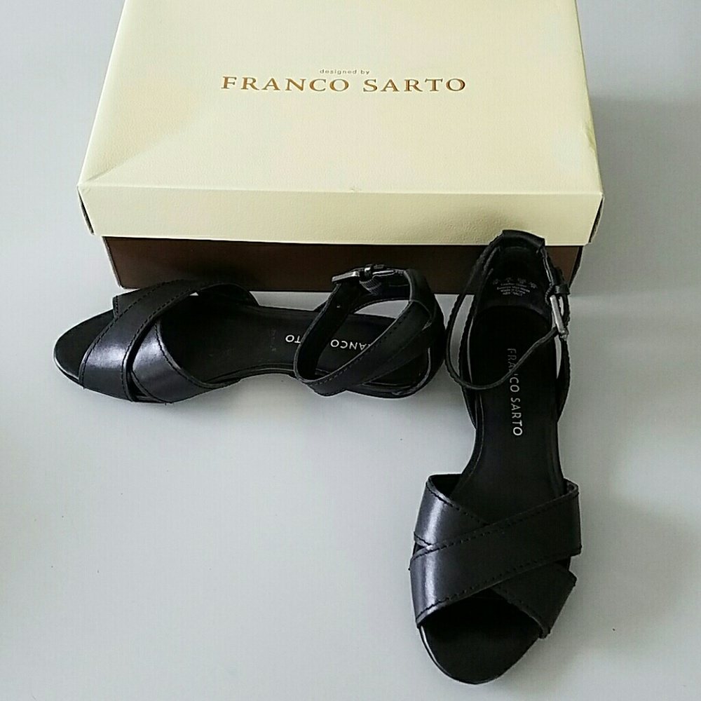 Franco Sarto Abstract, Black Leather