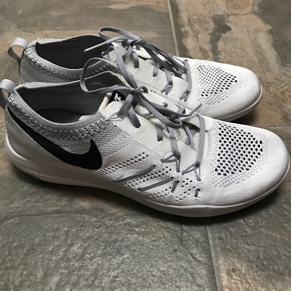 Nike Free TR Focus Flyknit White/Grey 9.5