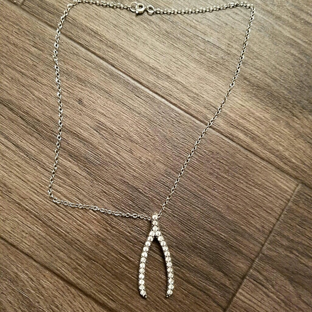 🗝Wishbone silver necklace🗝