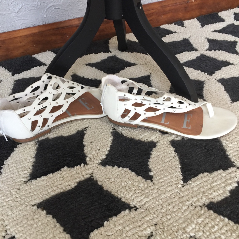 White sandals