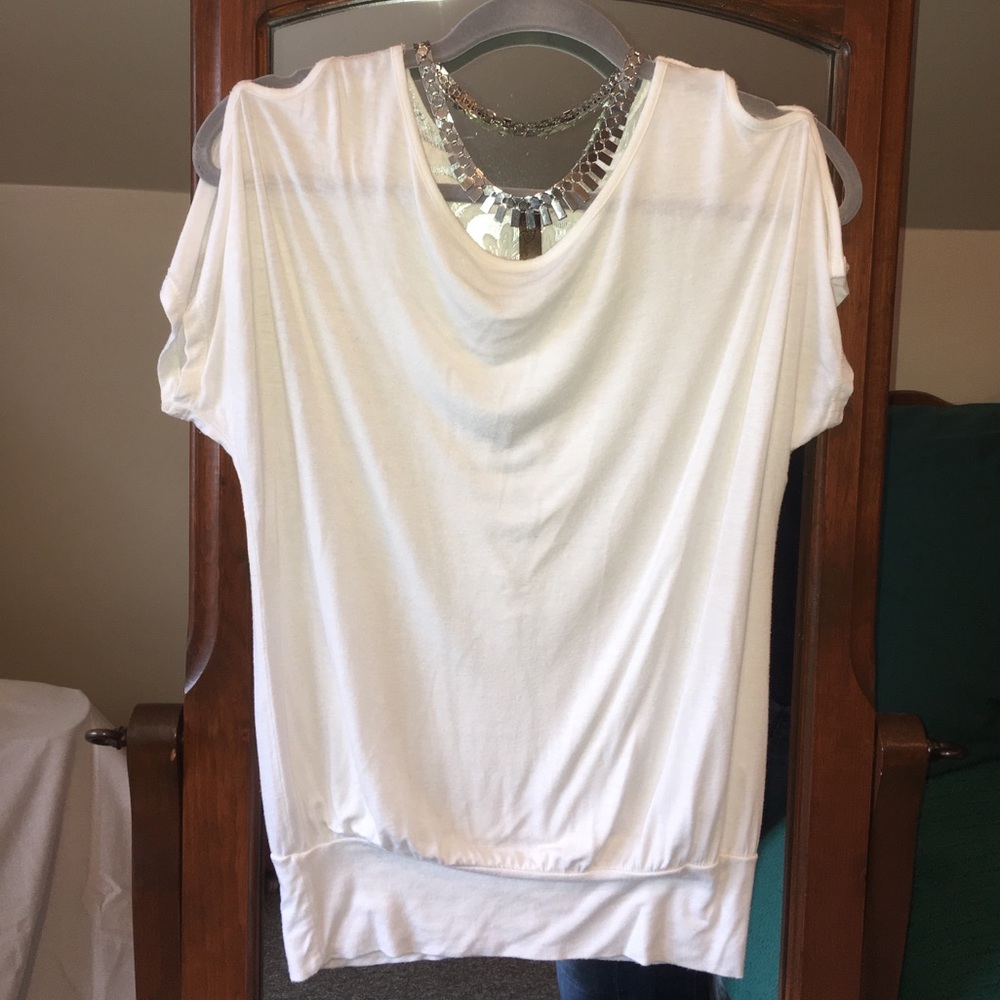 White Lace-back Top