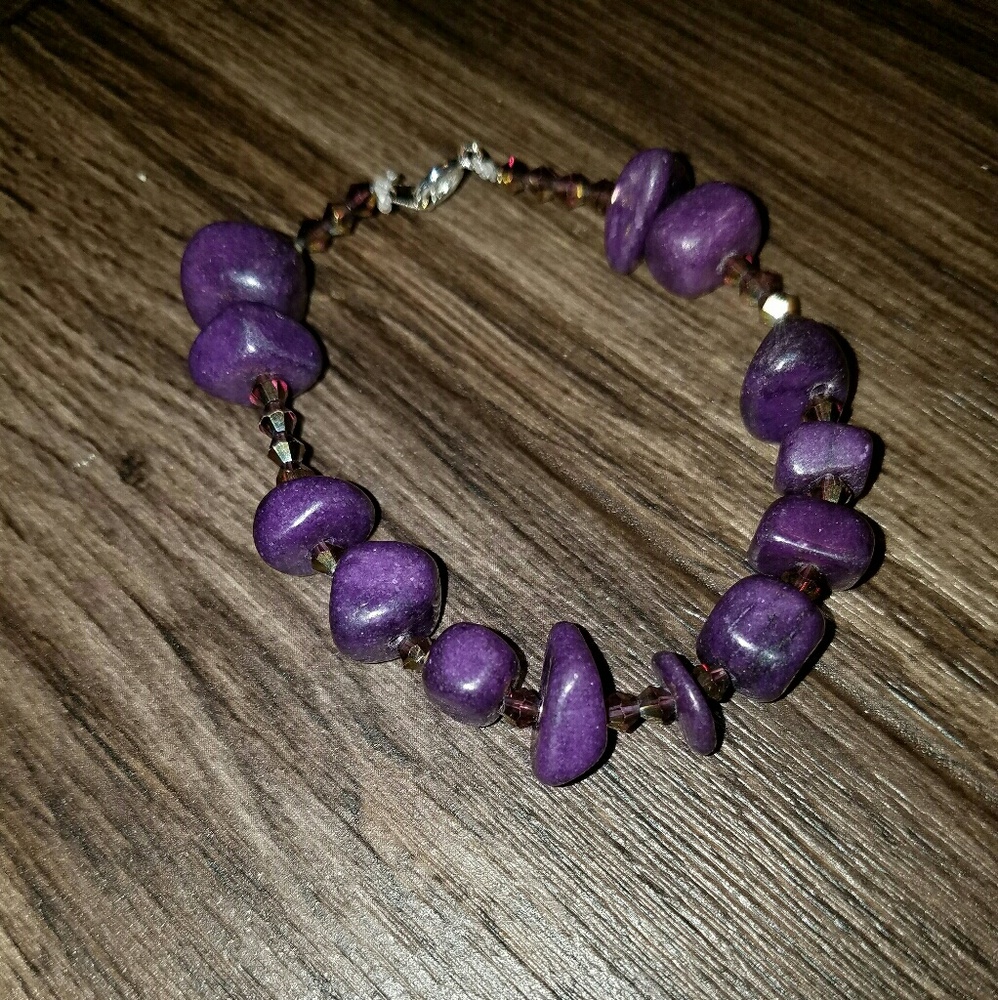 ❣Purple stone & gem bracelet❣