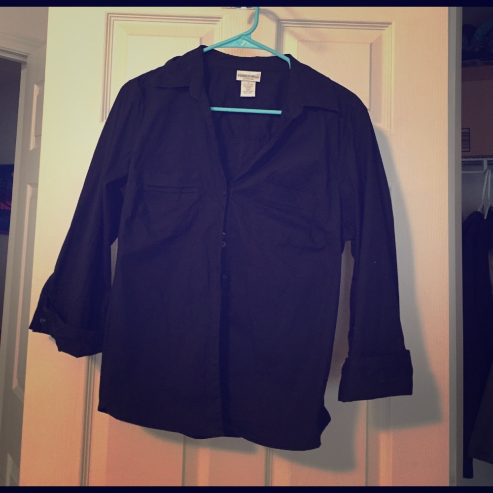 Black long sleeve button up