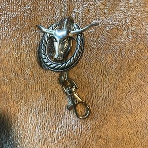 Longhorn key holding purse hook