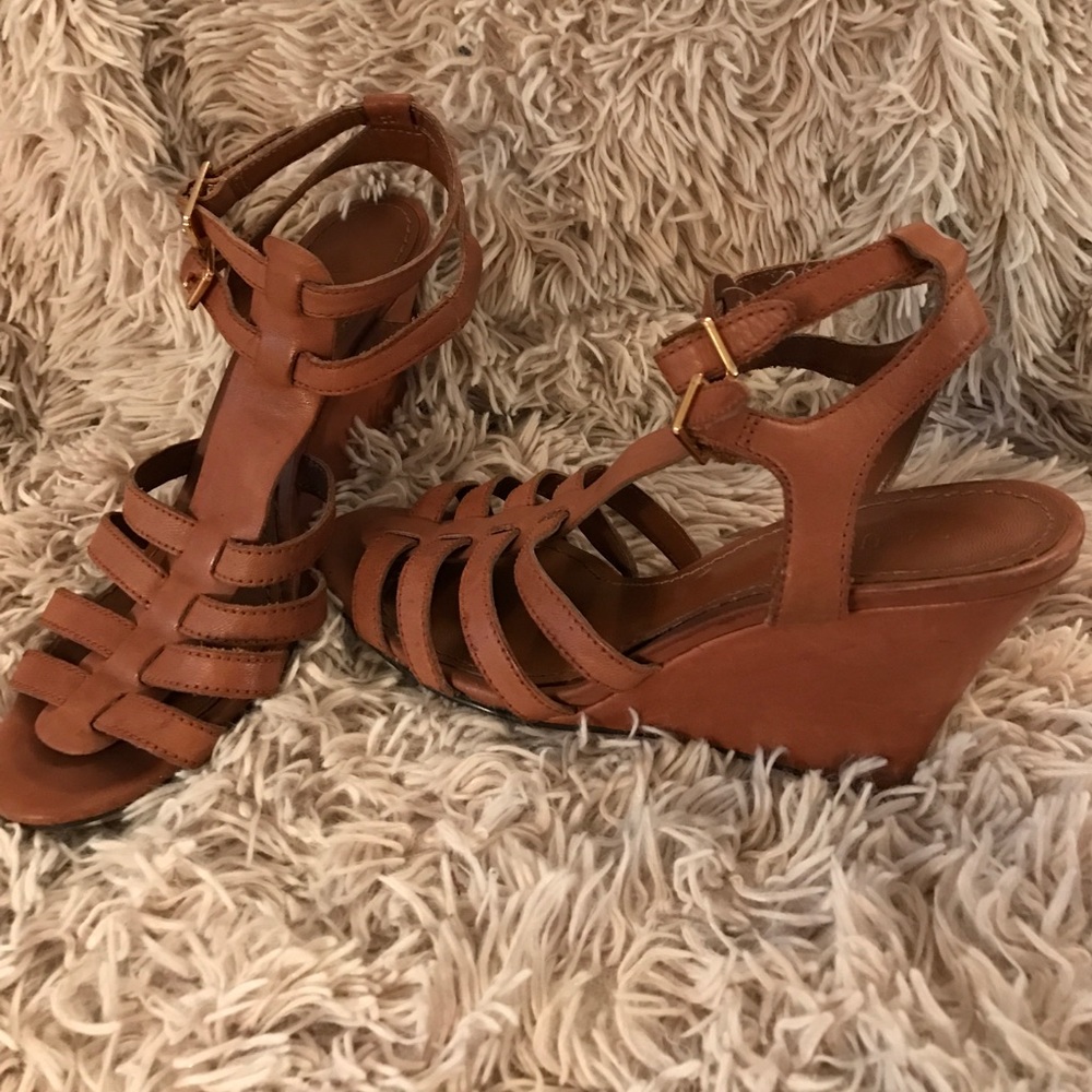 Ralph Lauren Strappy 3 Inch Wedges