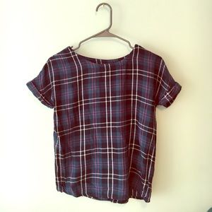 Jack Wills Boxy Plaid T Shirt
