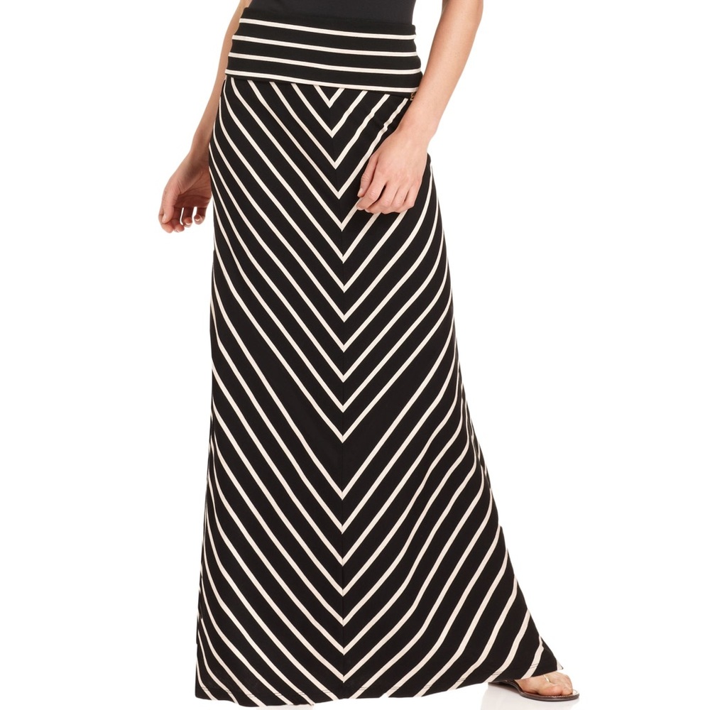 Calvin Klein Striped Maxi Skirt