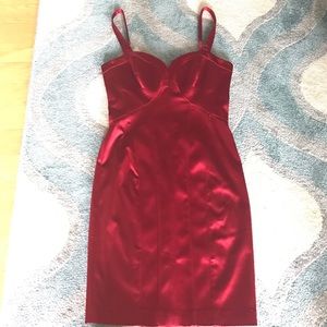 BEBE Red Corset Dress