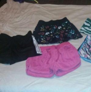 6 pairs of gilrs stretchy shorts