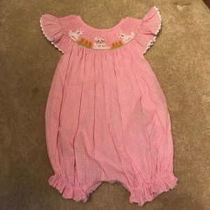 Smocked Bunny Romper