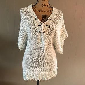 Free People Lace Up Sweater