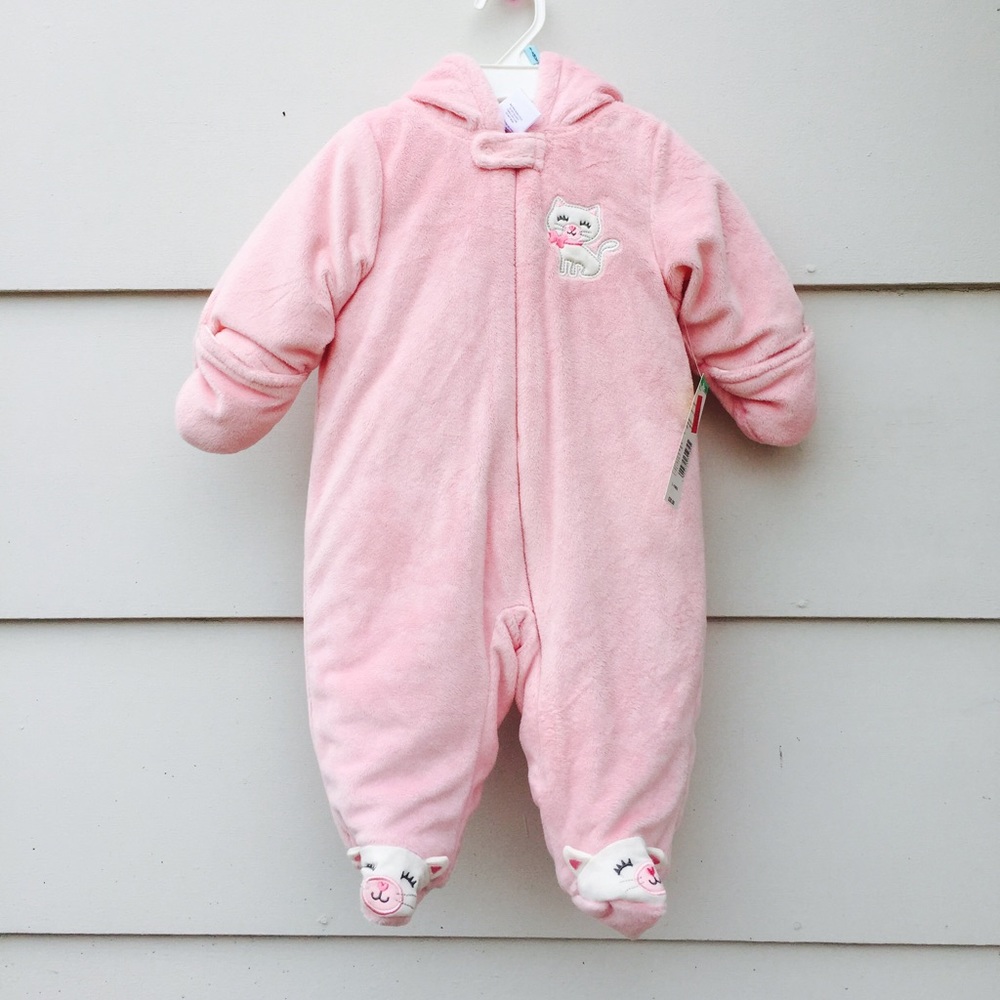Little Wonders Baby Girls Pink Onesies Pajama Suit
