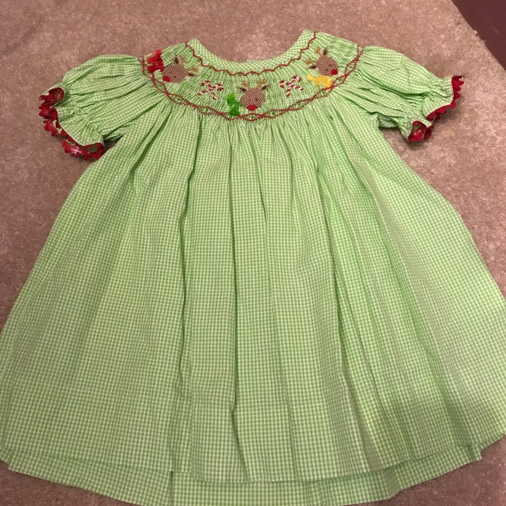 Smocked Reindeer Dress