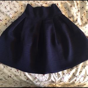 Navy bandage flare skirt