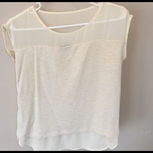 Loft multi media cap sleeve top