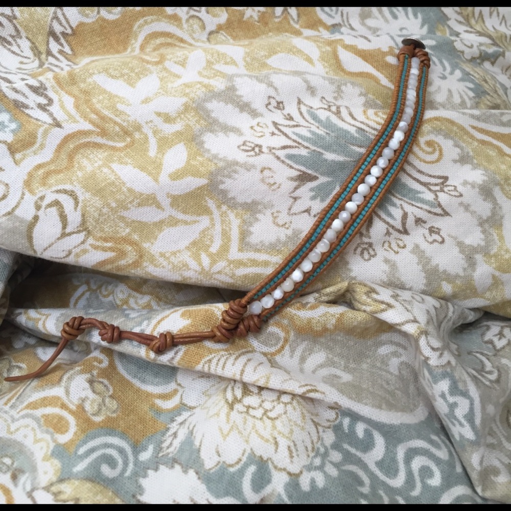 Chan Luu bracelet. Turquoise and white stones