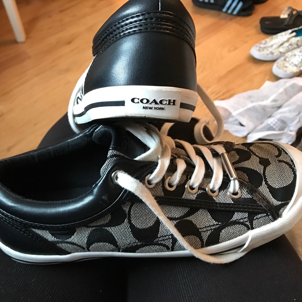 Black Coach sneakers