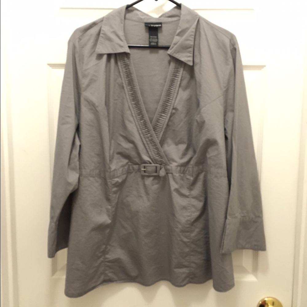 Lane Bryant Crossover Shirt 22/24 Grey