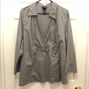 Lane Bryant Crossover Shirt 22/24 Grey