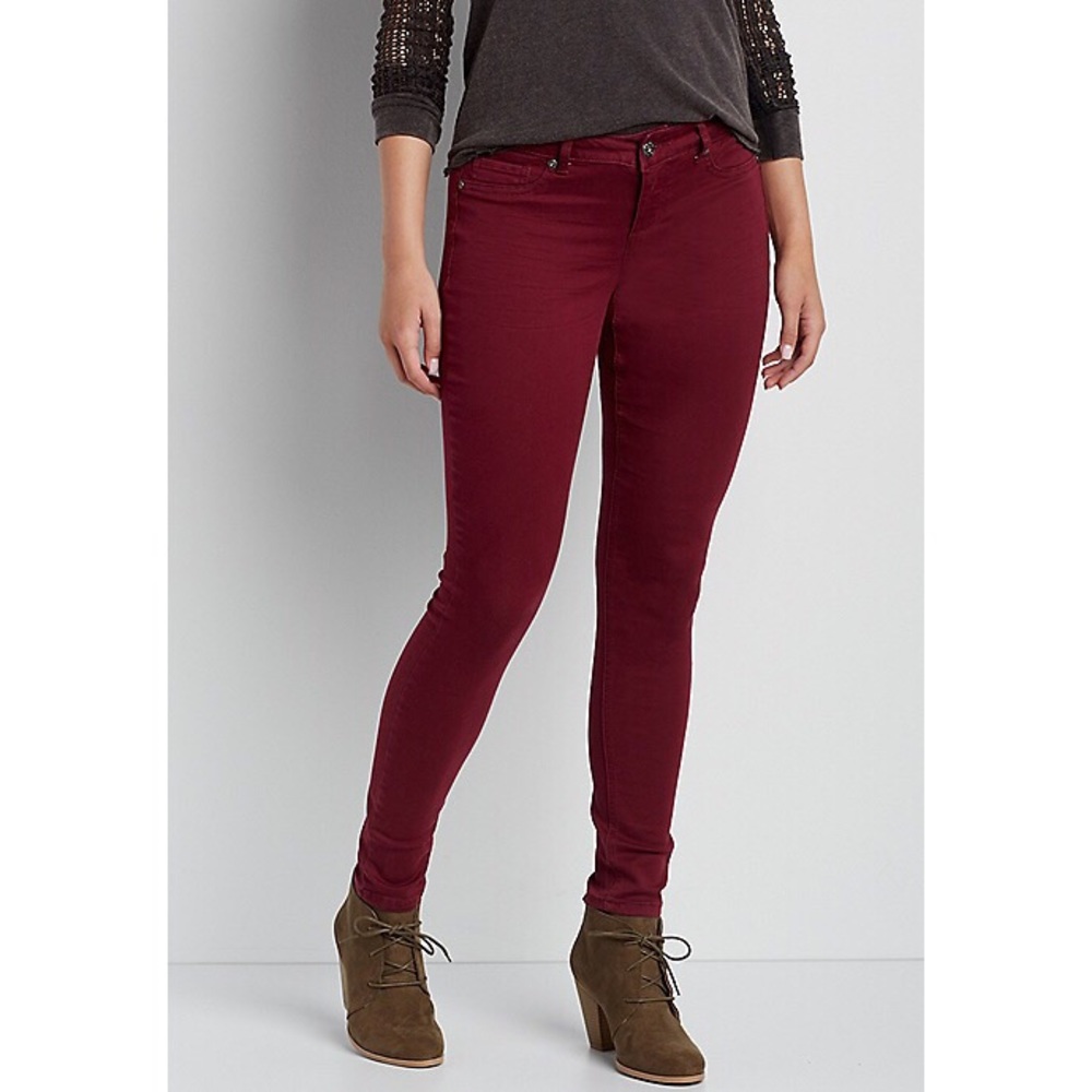 Maurices Burgundy Jeggings