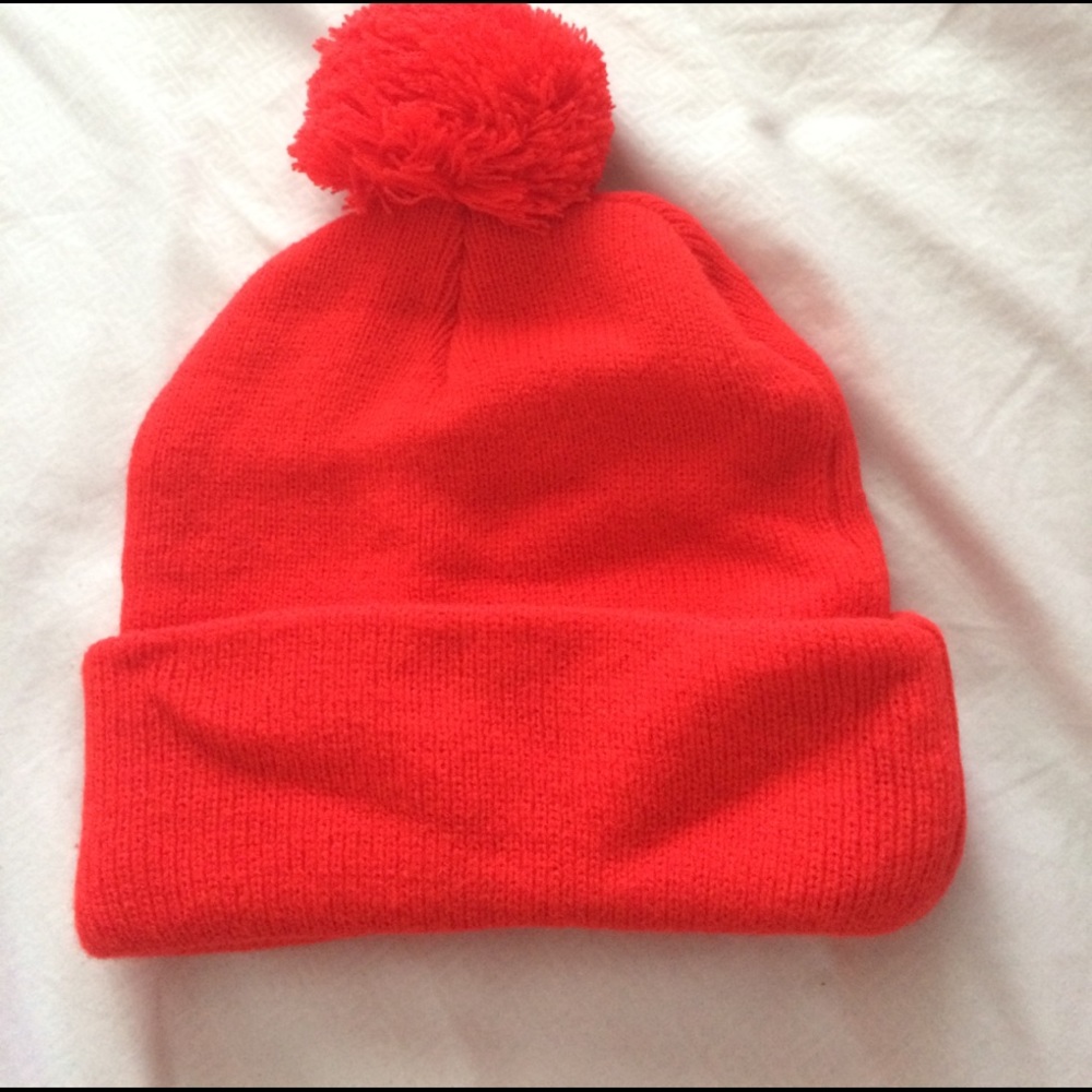 Red Pom Beanie