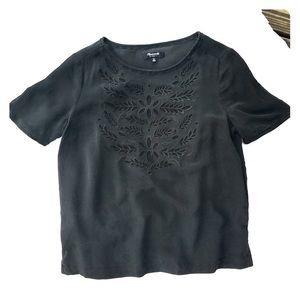 Madewell Silk Embroidered Top