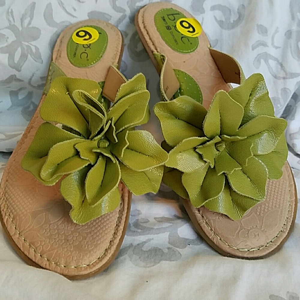 Pistachio Green Born Flip Flops 9