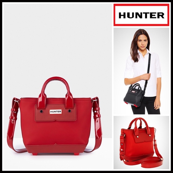 HUNTER ORIGINAL RED RUBBER MINI TOTE BAG - Picture 5 of 8
