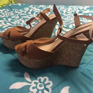 Tan summer heeled sandal