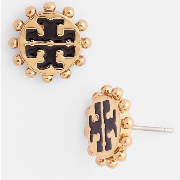 Tory Burch Jewelry - Tory Burch Winslow Logo Stud Earrings